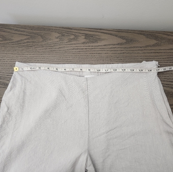J Jill Linen Blend Crop Pants Womens Large Gray Lightweight Stretch - Picture 8 of 10